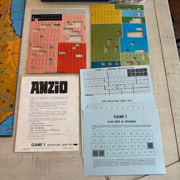 Rare, vintage 1969 Avalon Hill Anzio (partially unpunched) - Picture 5 of 10